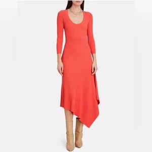 A.L.C scoop neck pink asymmetrical dress